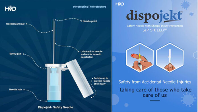 hmd launches single use dispojekt safety needle to prevent injuries