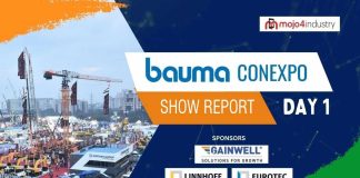 bauma conexpo india 2023 show daily day one highlights