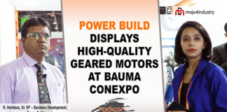 power build displays high quality geared motors at bauma conexpo