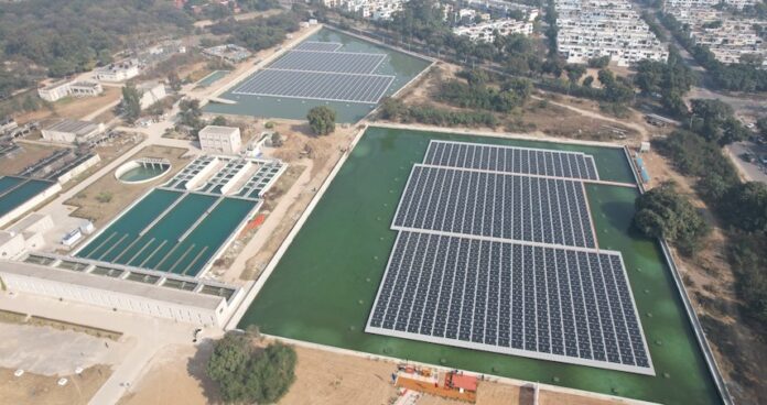 hartek solar bags 22 mw floating solar project from sjvn green