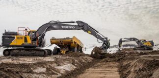 volvo launches its first mid sized electric excavator in europe