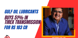 gulf oil lubricants buys 51 in tirex transmission for rs 103 cr