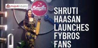 shruti haasan launches fybros fans