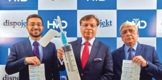 hmd launches dispojekt safety needle syringes to curb needle stick injuries