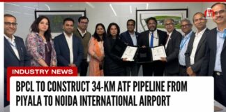 bpcl to construct 34 km atf pipeline from piyala to noida international airport