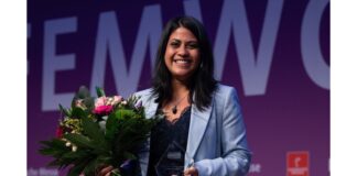 Sahana Shastry receives the Young Engineer Woman Award