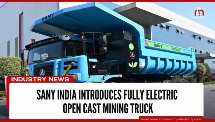 Sany India Introduces Fully Electric Open Cast Mining Truck