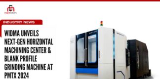 widma unveils next gen horizontal machining center blank profile grinding machine at pmtx 2024