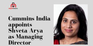 cummins india appoints shveta arya as managing director