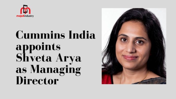 cummins india appoints shveta arya as managing director